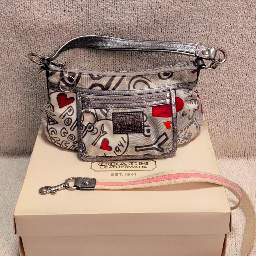 Vintage Coach Poppy Print Small Purse